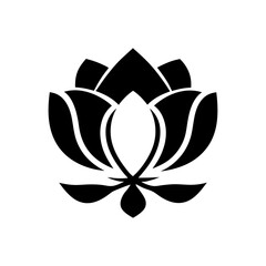  Silhouette icon of a magnolia flower vector illustration © Rabea