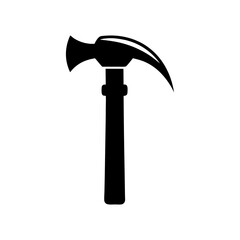 
Silhouette of claw hammer for construction and tools concept vector illustration

