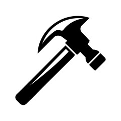 
Silhouette of claw hammer for construction and tools concept vector illustration

