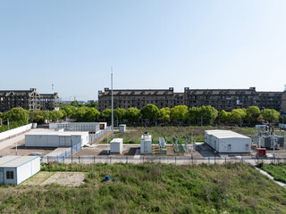 Fototapeta premium The energy storage batteries in the substation