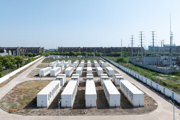 The energy storage batteries in the substation