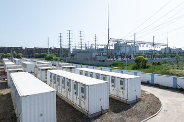 The energy storage batteries in the substation