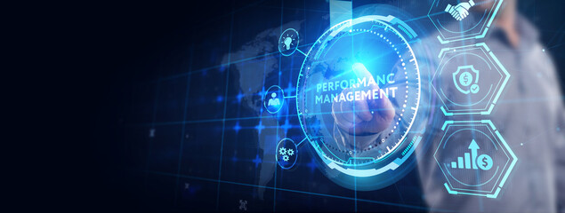 Performance Management efficiency improvement.  Business Technology concept.