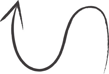 Hand drawn arrow, Black arrows element vector design illustration isolated on transparent background	