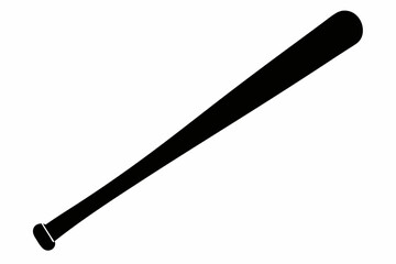 Baseball Bat Silhouette Vector Illustration