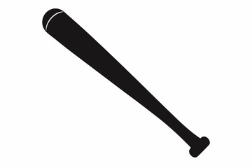 Baseball Bat Silhouette Vector Illustration