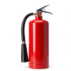 Portable Fire Extinguisher isolated on white background for safety and fire prevention
