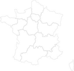 Outline Map of France Vector Illustration