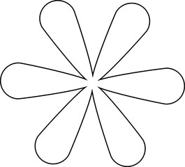 Naklejka premium Mono line trendy retro abstract sun ray circles flower arch pattern frames sparkle minimal elements