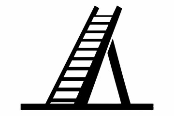 Extension Ladder Silhouette Vector Illustration