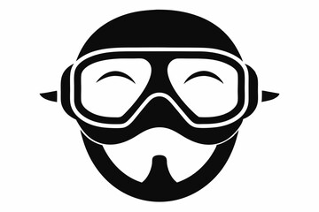 Diving Mask Silhouette Vector Illustration