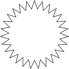 Mono line trendy retro abstract sun ray circles flower arch pattern frames sparkle minimal elements