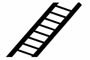 Extension Ladder Silhouette Vector Illustration