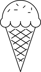 ice cream simple linear icon