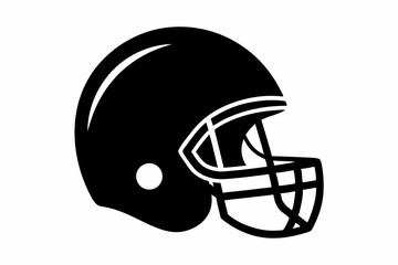 Naklejka premium Football Helmet Silhouette Vector Illustration