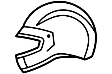 Helmet Line Art Vector Illustration