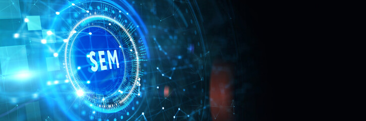 SEM Search Engine Optimization Marketing Ranking concept for website. 3d illustration