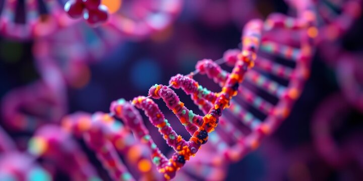 Microscopic view of RNAi silencing gene expression,  healthcare, science