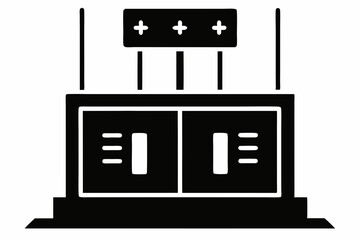 Scoreboard Silhouette Vector Illustration