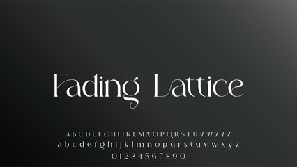 Lettering Minimalist Fashion. Elegant alphabet letters serif font and number. Typography fonts regular uppercase, lowercase.