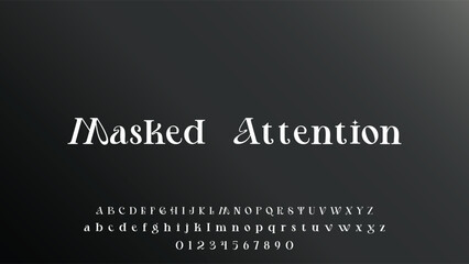 Lettering Minimalist Fashion. Elegant alphabet letters serif font and number. Typography fonts regular uppercase, lowercase.