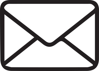 Mail Envelope Icon, Email Message Symbol, Letter Communication Vector
