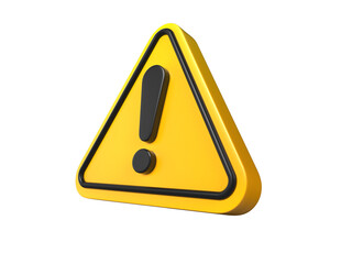 Yellow warning sign with exclamation mark symbol for hazard alert and caution