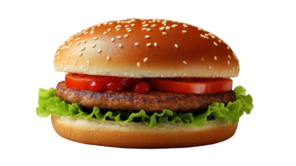 Bakery style burger buns isolated on white simple