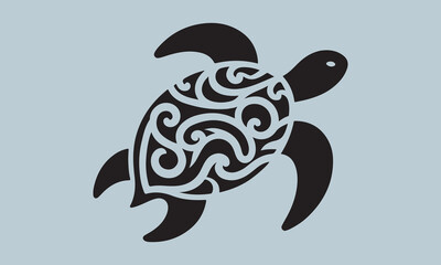 vector illustration of an abstract turtle