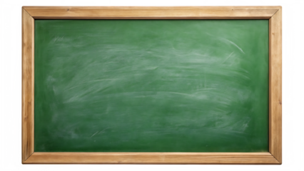 Blank green chalkboard wooden frame png ai