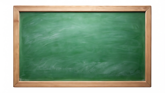 Blank green chalkboard wooden frame png ai