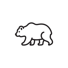 silhouette of a polar bear