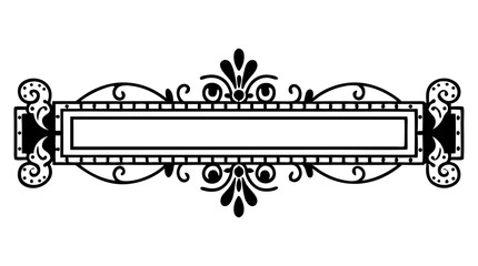 Obraz premium Vintage calligraphic frames. Ornate calligraph frame, retro elegant ornamental borders and filigree floral Vector Art 