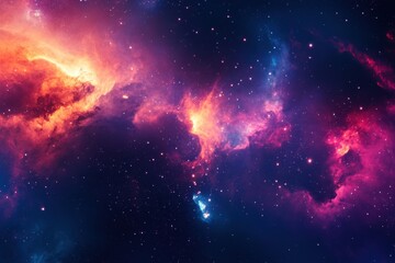 Fototapeta premium Cosmic adventure: stunning abstract galaxy backdrop for digital creativity and artistic expression