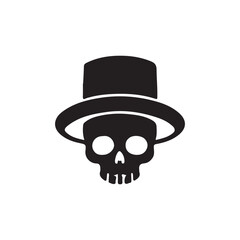 skull with hat
