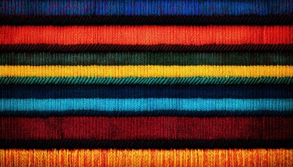 A vibrant textile art piece showcasing tightly packed colorful threads in a serape design, perfect for crafting, home decor, and cultural celebrations.