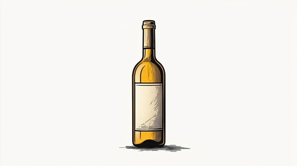 Illustration of a wine bottle
