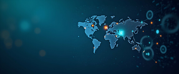 Fototapeta premium Privacy-Preserving Global Transactions: Safeguarding International Digital Exchanges with Robust Encryption, Cutting-Edge Authentication, and Elevated Data Protection.