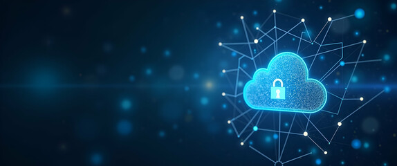 Advanced Cloud Security Solutions: Comprehensive Data Protection, Real-Time Threat Detection, Robust Encryption for Enterprise Digital Infrastructures - Photo Stock Concept