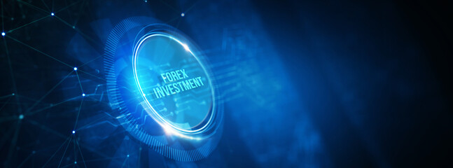 Online trading, Forex, Investment and financial market concept. 3d illustration