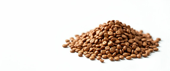 Illustration of Guarana Seeds Isolated on White Background, Highlighting Amazon Rainforest Origin and Popular Energy Drink Use, with Empty Space for Text on Left Side