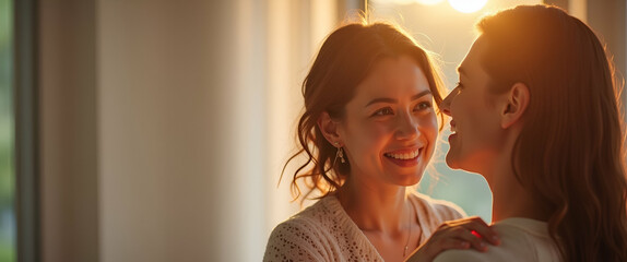 Elegant representation showcasing refined maternal gratitude capturing heartwarming moment exhibiting sincere appreciation intimate domestic ambiance sophisticated tribute in  Photo Stock  Concept  an