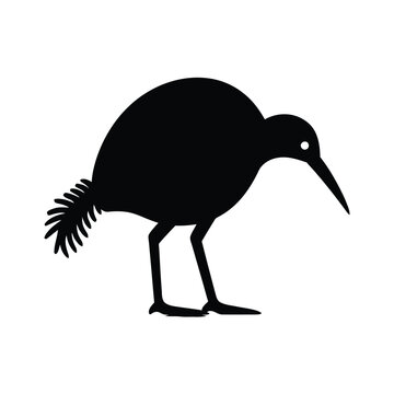 recommend clip art: Kiwi Bird minimalist silhouette design vector art