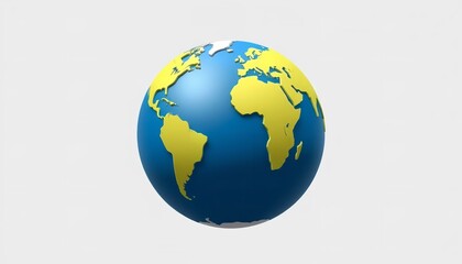 Naklejka premium Vector Earth Globe Illustration – Paper Carving Earth Map Shapes with Shadow