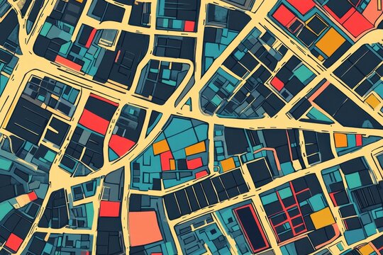 Depok urban map design, printable city highlights, travel artwork, metropolitan scenery, vibrant downtown visuals, detailed city illustrations, modern adventurer's guide, contemporary urban decor