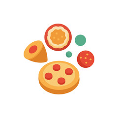 Obraz premium Bite-Sized Pizza Snacks on Transparent Background