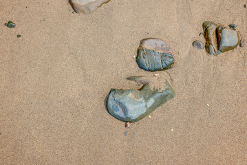 Natural background, white sand on the beach
