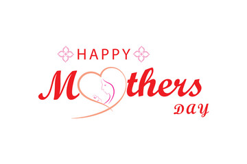 Mother's day icon on white background.  Mother's day vector illustration design template. vector illustrator.
