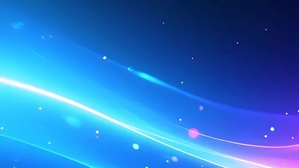 Obraz premium Abstract Blue Gradient Background with Glowing Lines and Particles
