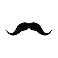 Stylized Black Line Mustache Icon